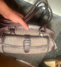 New CERRUTI 1881 Vintage Timeless Monogram Medium Satchel Shoulder Tote Handbag