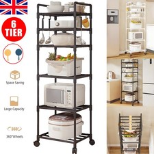 6 TIER UNIT RACKING 6 TIER KITCHEN SHELVES HEAVY DUTY STORAGE SHELF WITH PULLEY
