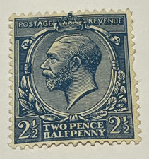 L326 GB George V SG370/1 2 1/2d blue stamp, Fine Mounted Mint ROYAL CYPHER