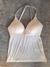 BNWOT SLOGGI Wow Comfort 2 Bra Shirt Vest Camisole Top Size S Light Cream