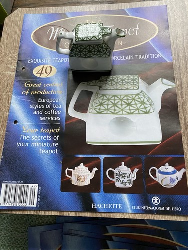 Porcelain art miniature teapot - miniature,