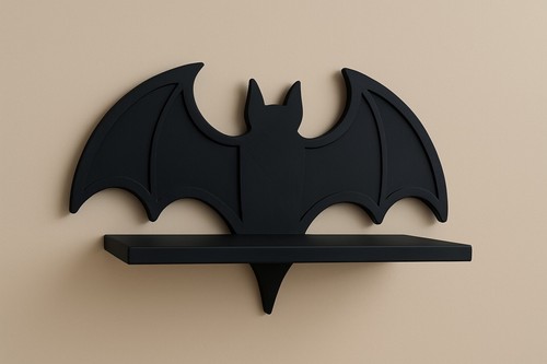 Gothic bat wall - wall, shelf