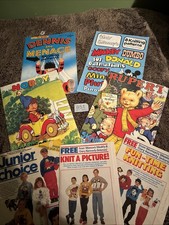 Job Lot Of Vintage Pictures Sweaters Knitting Patterns (intarsia)  Adult &kids