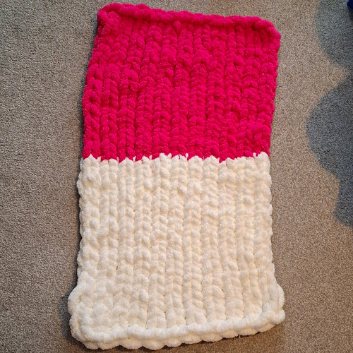 Chunky self knit colour - self, block