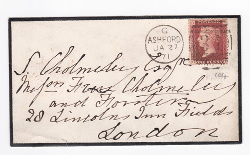 1871 good penny red - 1d,