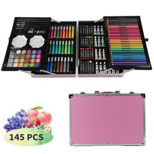 145pc Artists Aluminium Art Case Colouring Pencils Painting Set Childrens/Adults