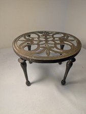 Four Legged Trivet Brass Pan Stand Vintage Kitchen Style