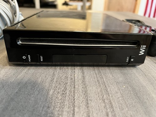 Nintendo wii black console - black, &