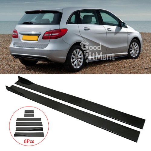 Glossy black side - side, skirts