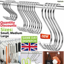 10 x S Hooks Stainless Steel