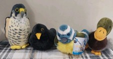 x4 RSPB Wild Republic K&M Bird Soft Toy *NO SOUND* Plush Bundle 