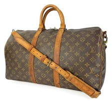 Auth LOUIS VUITTON Keepall Bandouliere 45 Monogram Canvas Duffel Bag #62072