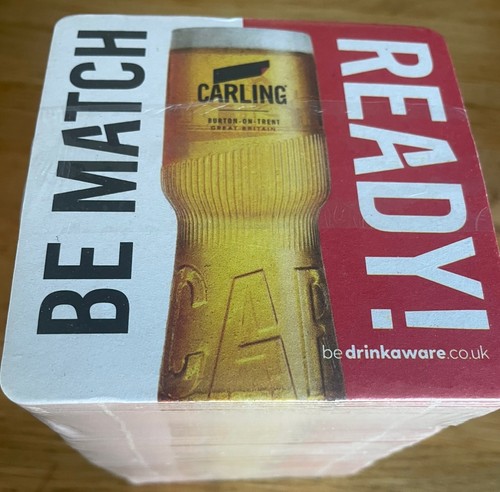 Carling beer mats 100 - 100, pack