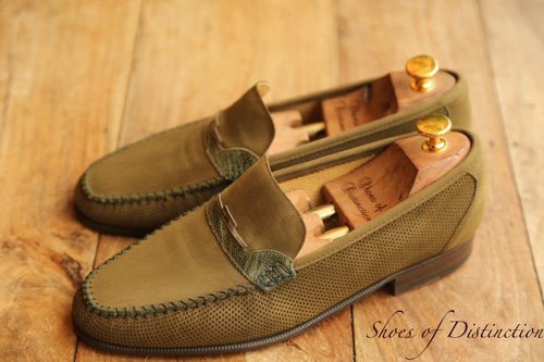 Strmar green nubuck lizard - green,