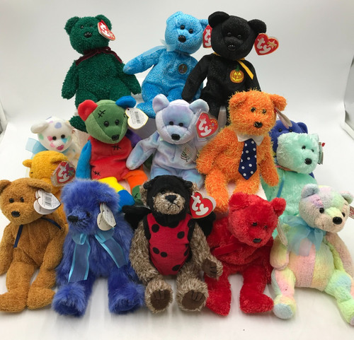 Mixed beanie babies - babies, bear