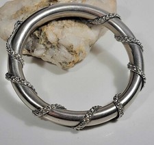 Vintage Thick Silver Toned
