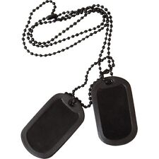MILITARY BLACK DOG TAGS ARMY