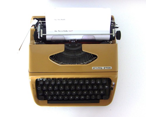 Cursive script typewriter - cursive,