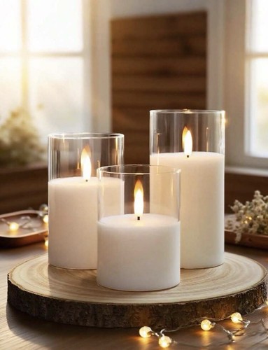 Glass cylinder vases nine sets - cylinder,