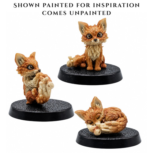 Fox familiar miniatures set - fox,