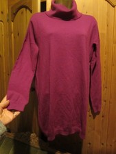 GHARANI STROK MAGENTA PINK WOOL/  CASHMERE MIX JUMPER /  DRESS 14