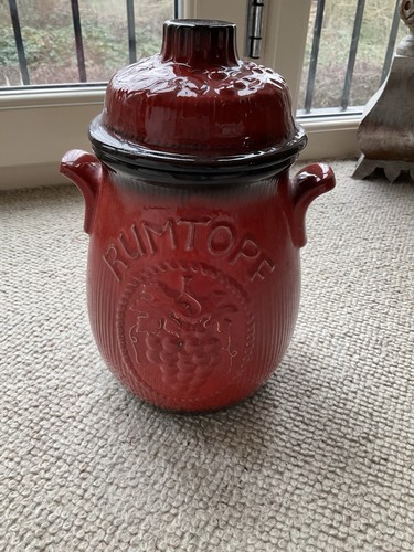 Vintage red rumpot rumtopf - /,