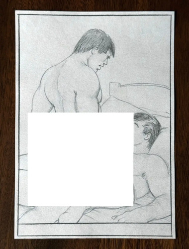 Nude adam drawing bara muscle - adam,