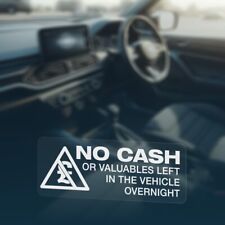 3x NO CASH OR VALUABLES LEFT