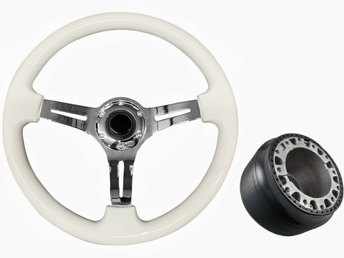 White chrome steering - ts, wheel