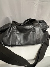 jasper conran mens leather weekend bag black