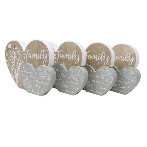 Hearts wooden ornament - hearts,