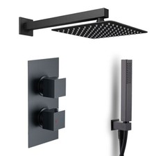 Matt Black Square Dual
