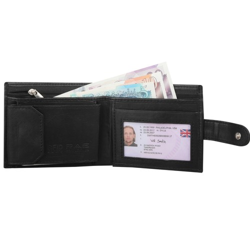 Real leather wallet with - real,