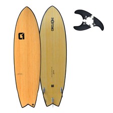 Surfboard - 6ft 11in Bamboo Wing Swallow Tail Surfboard from Circle One