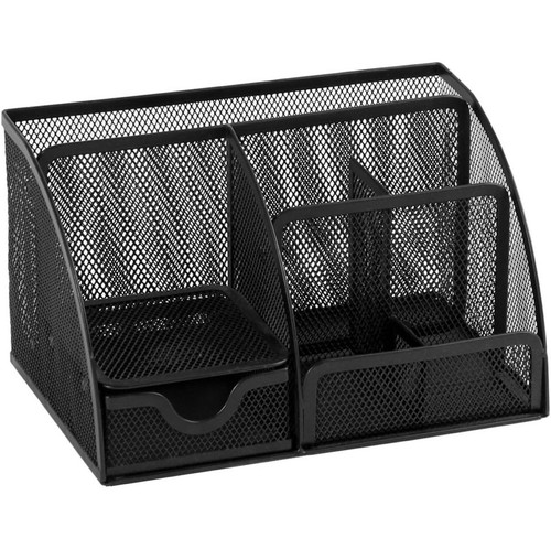 Black metal mesh desk - black,