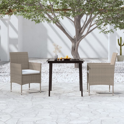 Garden dining set beige and - set,