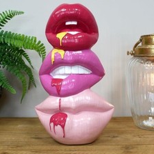 Pink Dripping Lips Ornament 3D