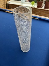 Glass Crackled Vase