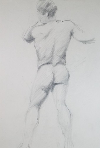 Original pencil drawing - drawing,, 'male