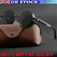Retro Classic Sunglasses Round Lens Men Women Driving Gothic Steampunk Glasses