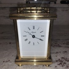 Angelus carriage clock - 11 Jewels Mech Movement Enameled face made in England 