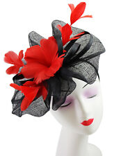 Large Flower Feather Hair Hat