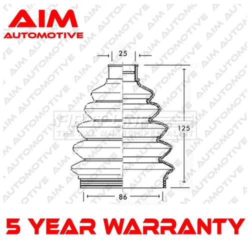 Joint boot set front - joint, rear