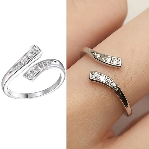 Adjustable silver plated swirl - silver,