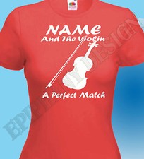 Violin Player T-Shirt Violinist Personalised Customised Funny Great Gift Idea
