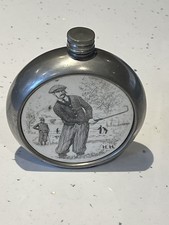 Fine British Pewter Hip Flask