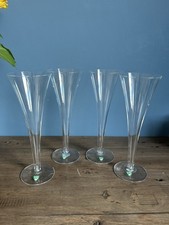 Vintage Orrefors Sweden Slender Hollow Stem Champagne Glasses 200Ml X4