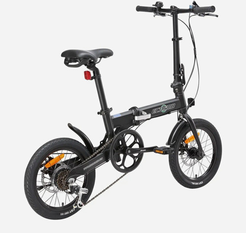 Ecosmo 16in folding bike - 16in, black