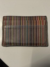 Paul Smith Card Holder Gentleman’s Multicoloured Stripe Leather Id Wallet.