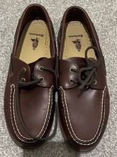 Barbour Men's Boat Shoes, Size UK 8, Brown Leather